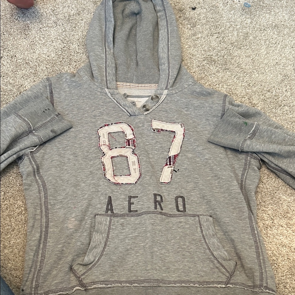 Aeropostale Heather Gray Hoodie